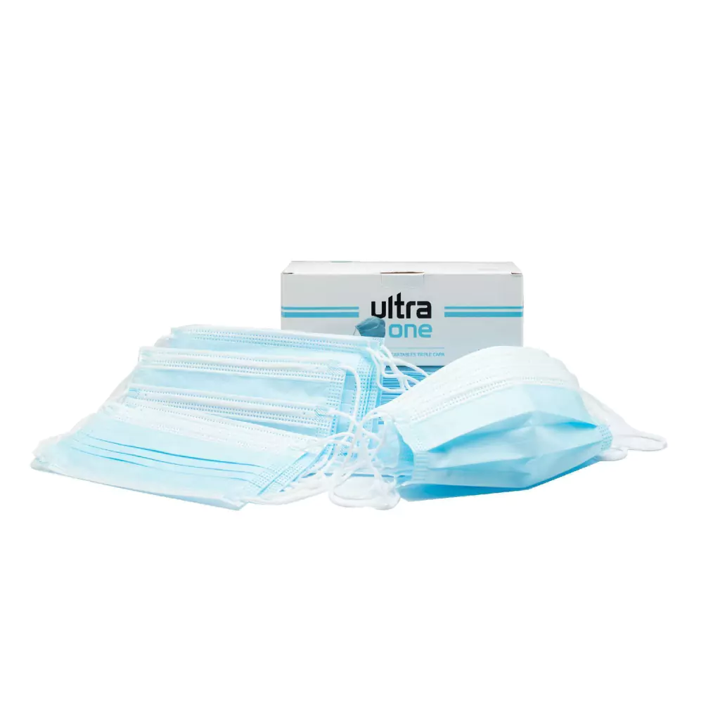 BARBIJOS ULTRA ONE CELESTE X 50 BARBIJOS ULTRA ONE X 50 UNIDADES - Image 1